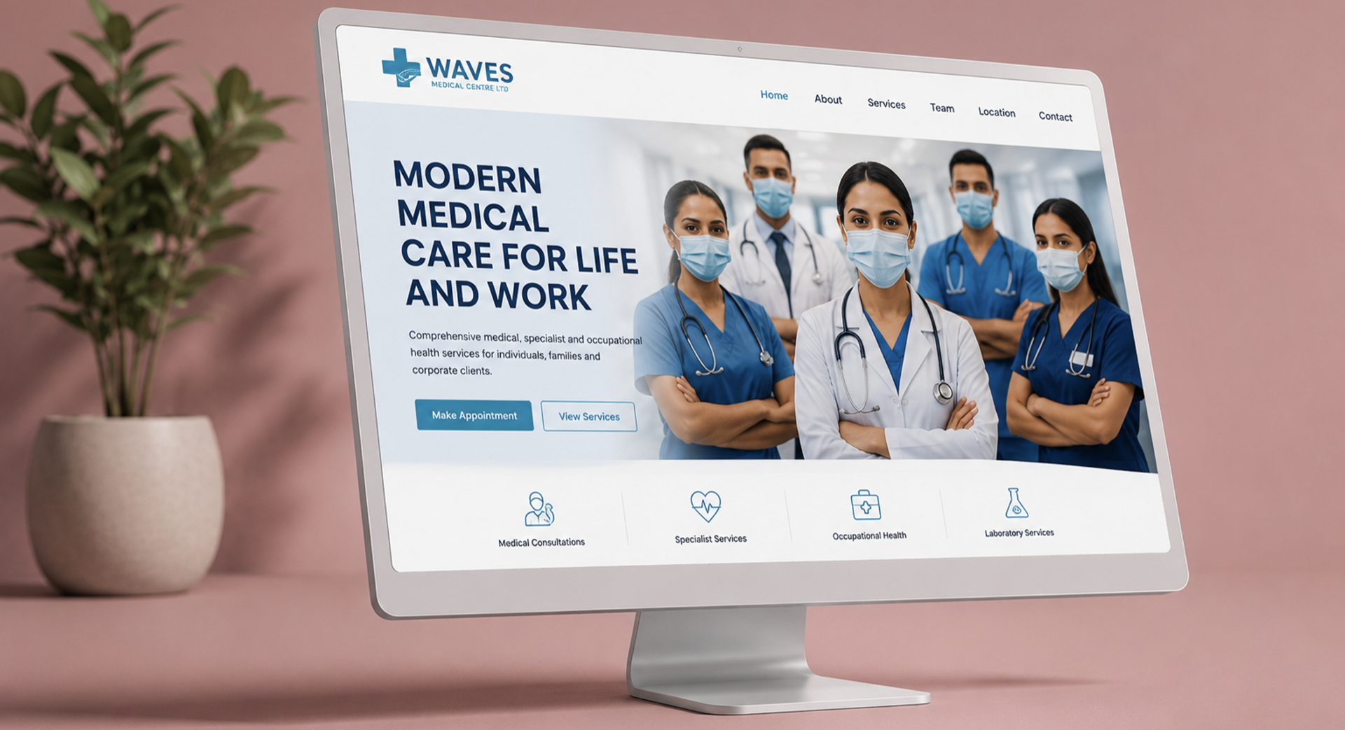 Waves Medical Centre website homepage